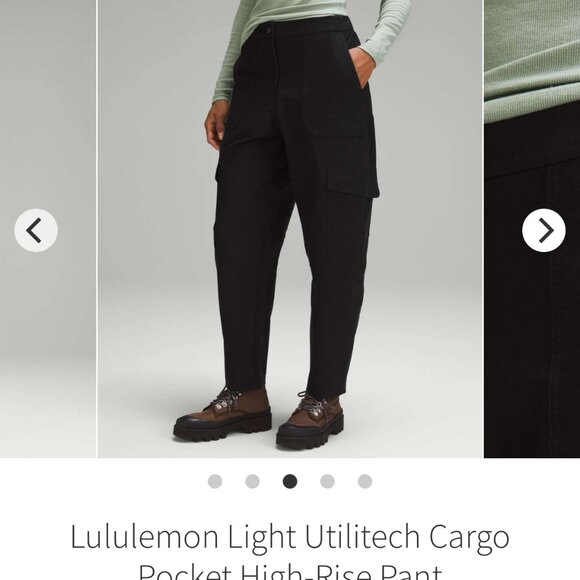 lululemon womens light utilitech cargo pocket high rise pant - Picture 1 of 3